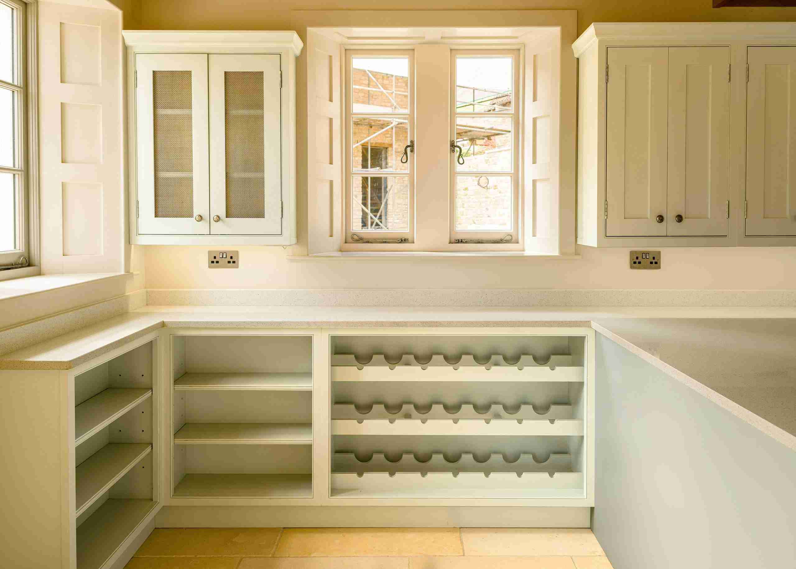 Classic bespoke luxury kitchen storage units.