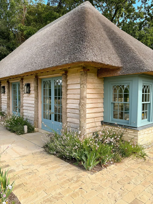 We are pleased to share photos of a complete joinery package which was supplied and installed for this charming, thatched pool house in Oxfordshire.  This project featured a selection of high-quality joinery, including six external double door sets, a bay window with sliding sash design, and a custom storage door with casement.  Crafted from premium Sapele, Oak, and Accoya, each component was chosen for its strength and aesthetic appeal. All items were pre-finished in a grey primer, providing a blank canvas for final painting by others.  Have a project in mind? Get in touch with us today via our website or email Jonathan, Joinery Director on jonathan.watts@kingerlee.co.uk  #Bespoke | #Joinery | #PoolHouse| #Oxfordshire